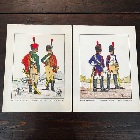 Vintage French Imperial Guard Prints 1800-1815 - Picture 1 of 3